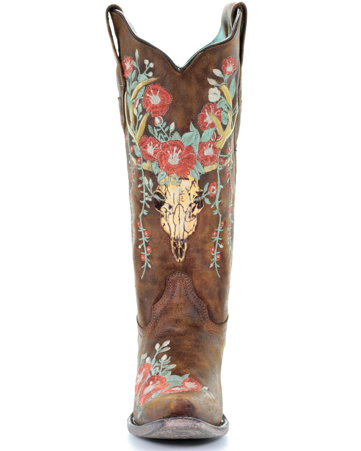 corral boots deer skull