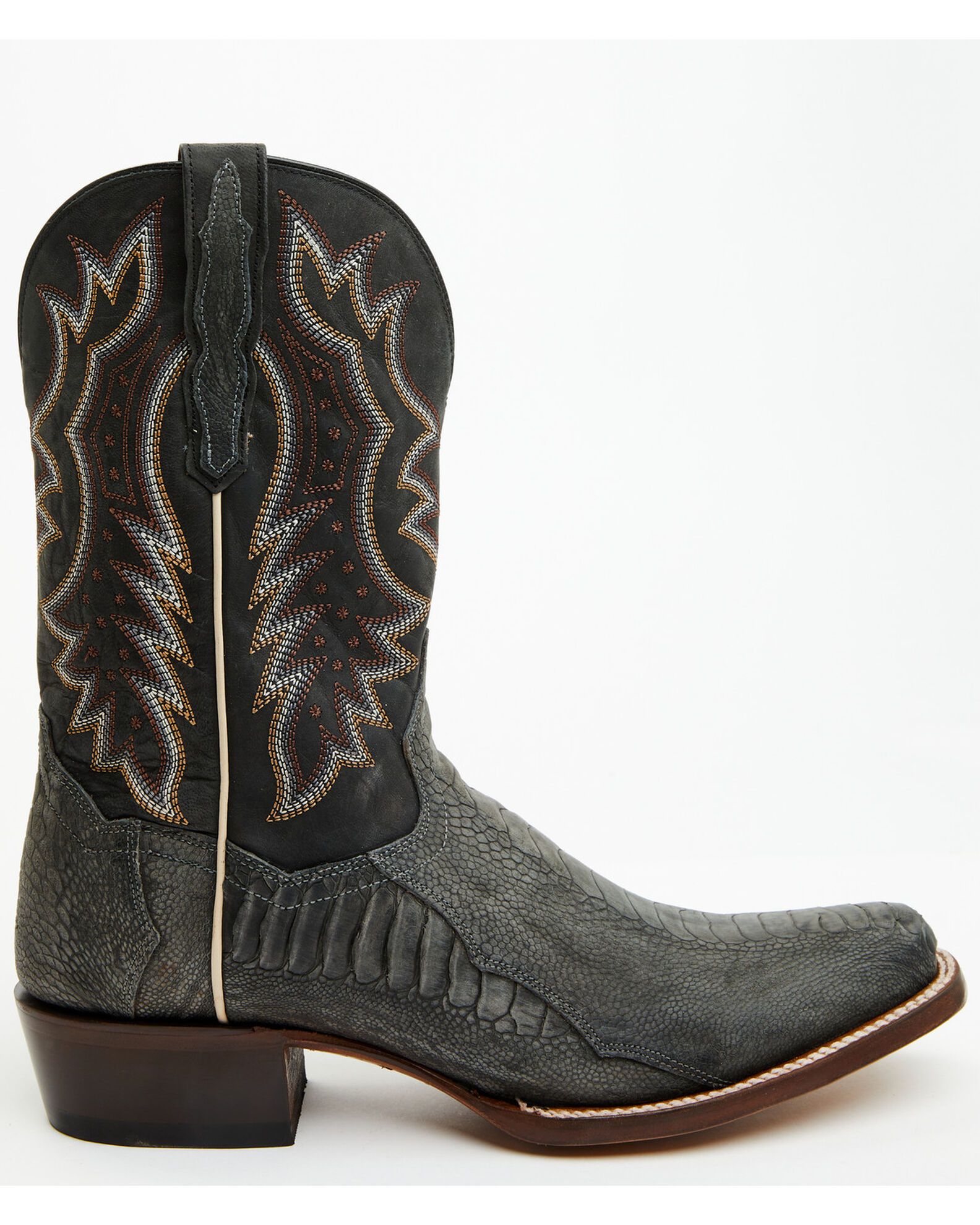 Dan Post Men s 11 Exotic Ostrich Leg Western Boots Square Toe Sheplers