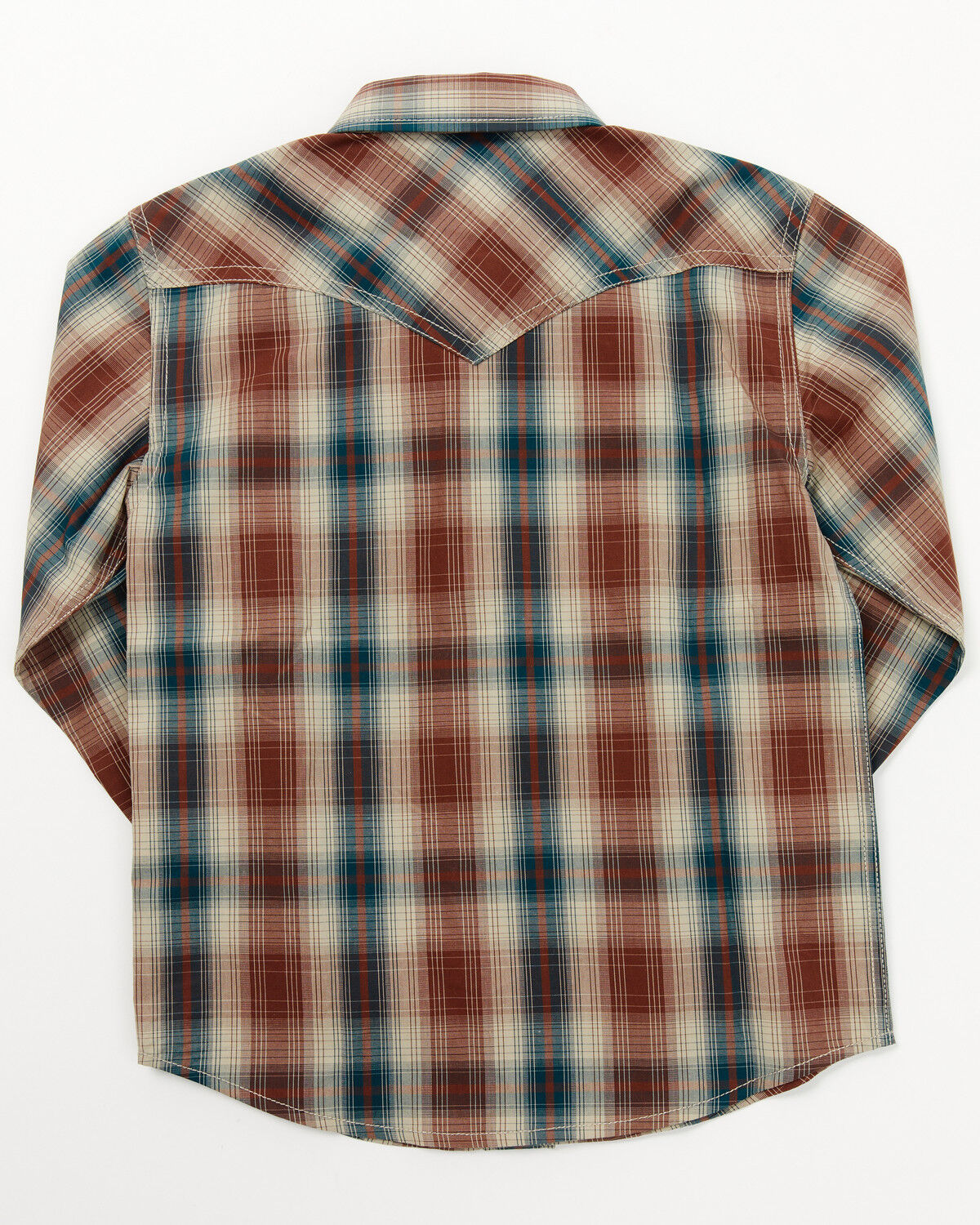 Image #3 - Cody James Toddler Boys' Ricardo Plaid Print Long Sleeve Snap Western Shirt, Tan, hi-res
