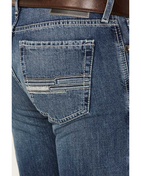 Image #4 - Ariat Men's M7 Griffin Slim Straight Brighton Jeans, Dark Medium Wash, hi-res