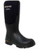 Image #1 - Dryshod Men's Mudcat High Rugged Knee Work Boots - Round Toe, Black, hi-res
