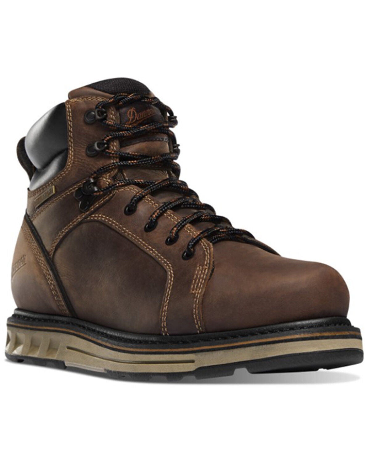 Danner Men's Steel Yard Lacer Work Boots - Steel Toe, Brown, hi-res
