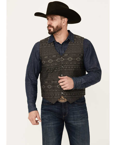 Image #1 - Moonshine Spirit Men's Regent Southwestern Print Vest , Charcoal, hi-res