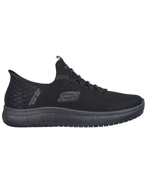 Skechers Men's Slip-Ins Summins Colsin Work Shoes - Round Toe , Black, hi-res