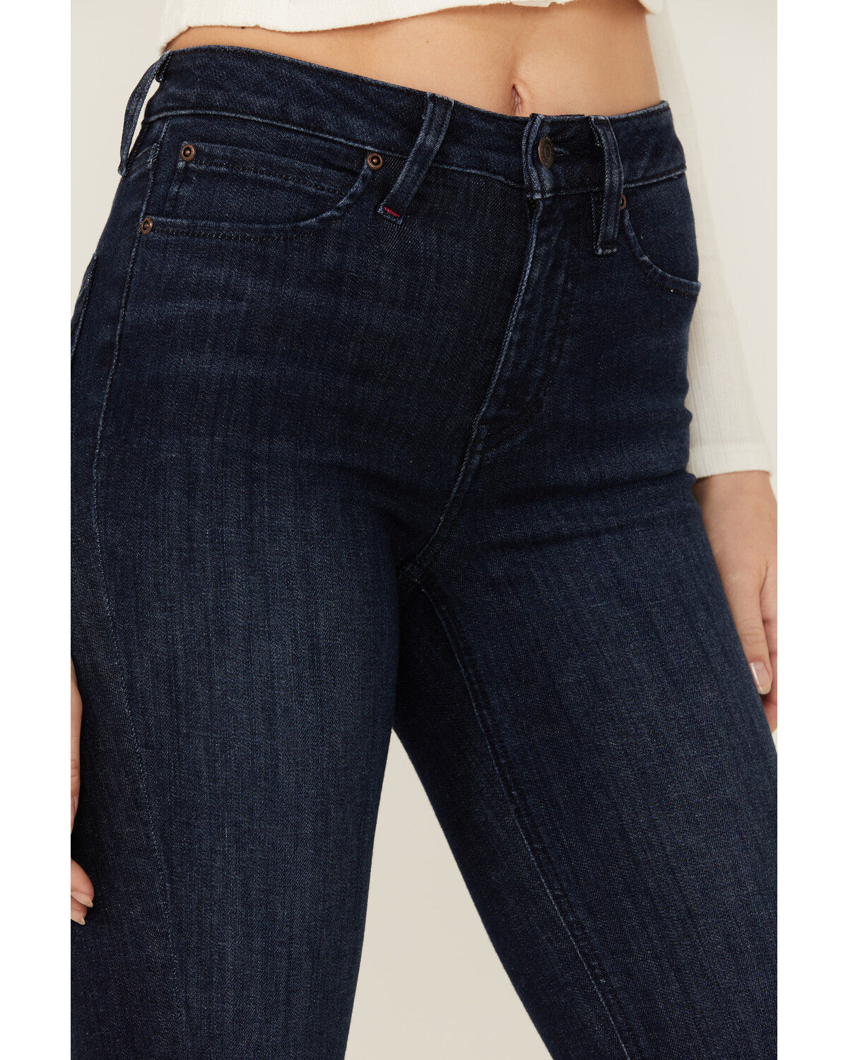 Image #2 - Idyllwind Women's Dark Denim Signature Back Pocket High Rise Boot Cut Jeans, , hi-res