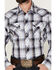 Image #3 - Wrangler Retro Men's Plaid Print Long Sleeve Snap Western Shirt - Tall , White, hi-res