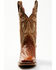 Dan Post Women's Exotic Full-Quill Ostrich Western Boots - Broad Square Toe, Brown, hi-res