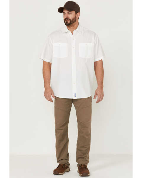 Image #2 - Resistol Men's Solid Short Sleeve Button-Down Western Shirt , White, hi-res