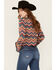 Image #4 - Rock & Roll Denim Women's Zig Zag Print Long Sleeve Bell Sweater, Rust Copper, hi-res