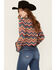 Image #4 - Rock & Roll Denim Women's Zig Zag Print Long Sleeve Bell Sweater , Rust Copper, hi-res