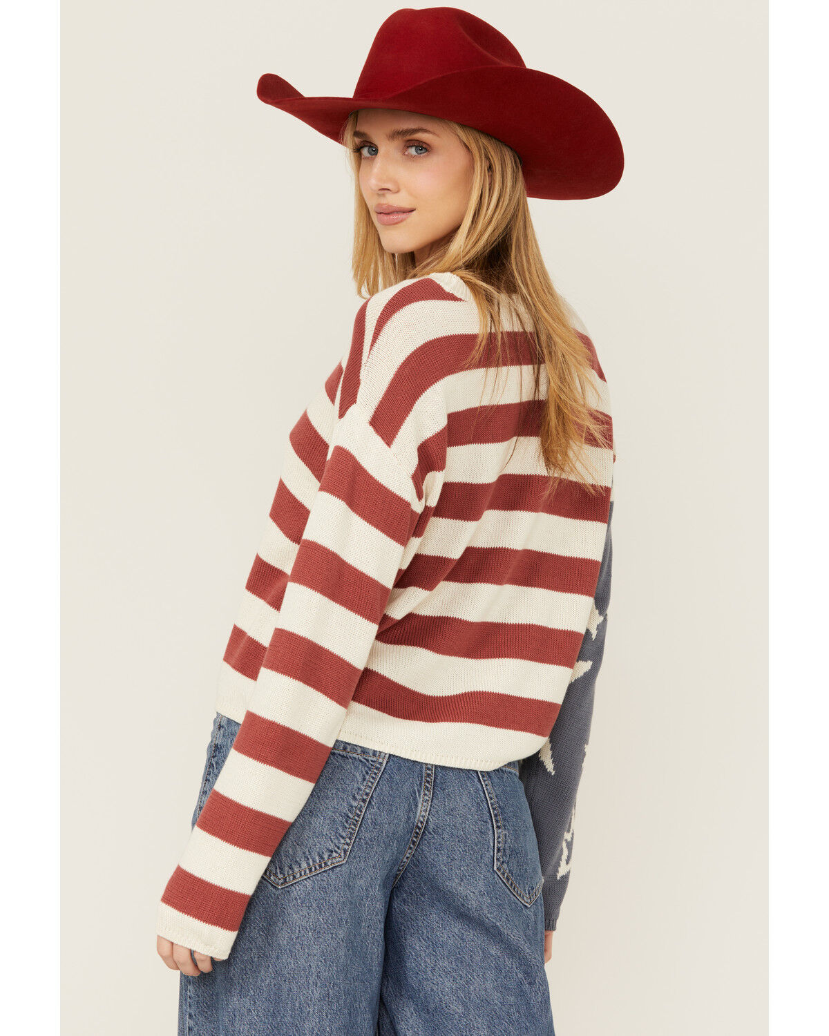Image #4 - White Crow Women's Americana Sweater, Red, hi-res