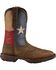 Image #7 - Durango Rebel Men's Texas Flag Western Boots - Steel Toe, Brown, hi-res