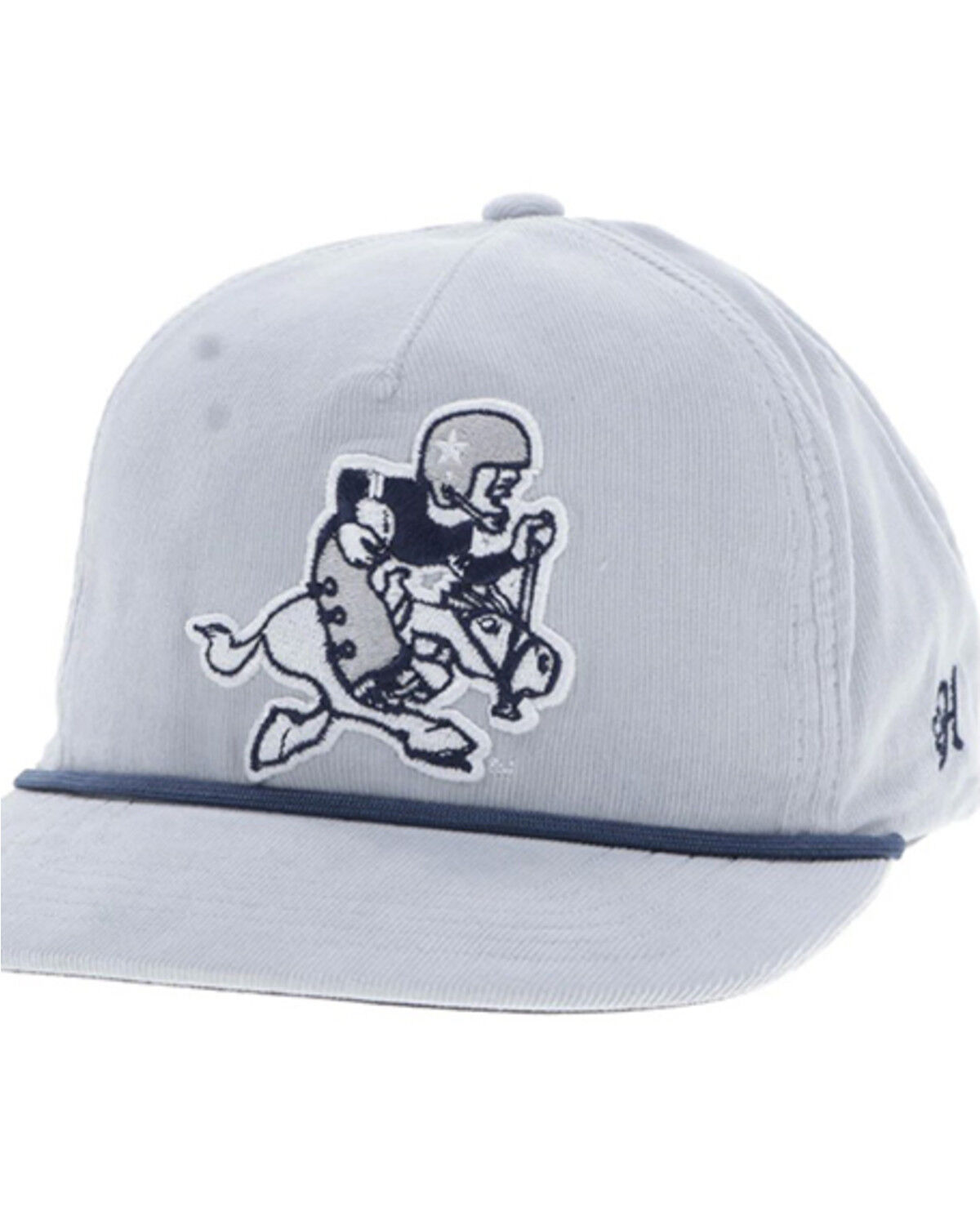 Image #1 - Hooey Men's Throwback Cowboy Logo Ball Cap, Grey, hi-res