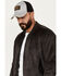 Image #2 - Moonshine Spirit Men's Faux Suede Bomber Jacket, Charcoal, hi-res