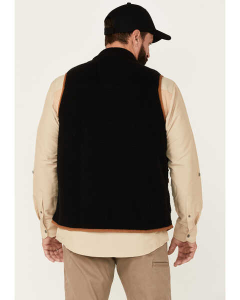 Image #4 - Carhartt Men's Black Relaxed Fit Zip-Front Fleece Vest - Tall, Black, hi-res