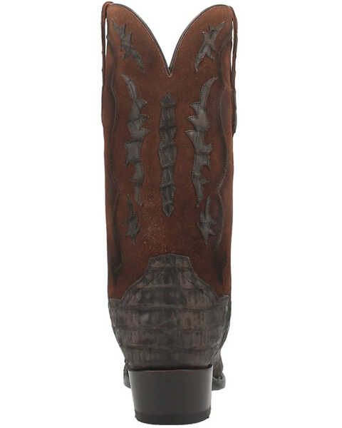 Image #5 - Dan Post Men's Socrates Exotic Caiman Tall Western Boots - Square Toe, Brown, hi-res