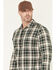 Image #2 - Brothers and Sons Men's Sawmill Plaid Print Long Sleeve Button-Down Flannel Shirt, Green, hi-res