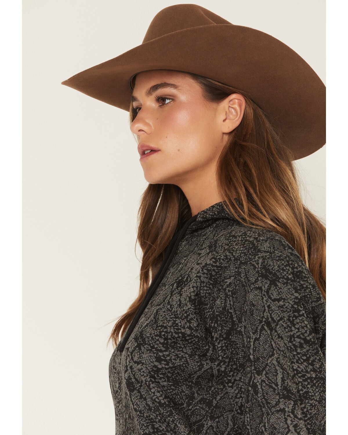Image #2 - Ariat Women's Snake Sheen Hoodie, Black, hi-res