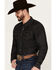Image #2 - Kimes Ranch Men's Grimes Wash Denim Long Sleeve Pearl Snap Western Shirt, Black, hi-res