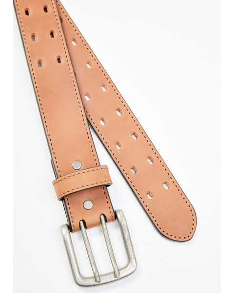 Image #2 - Hawx Men's Perforated Double Prong Work Belt, Tan, hi-res