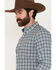 Image #2 - Cody James Men's Bob Plaid Print Long Sleeve Button-Down Western Shirt - Big, Blue, hi-res