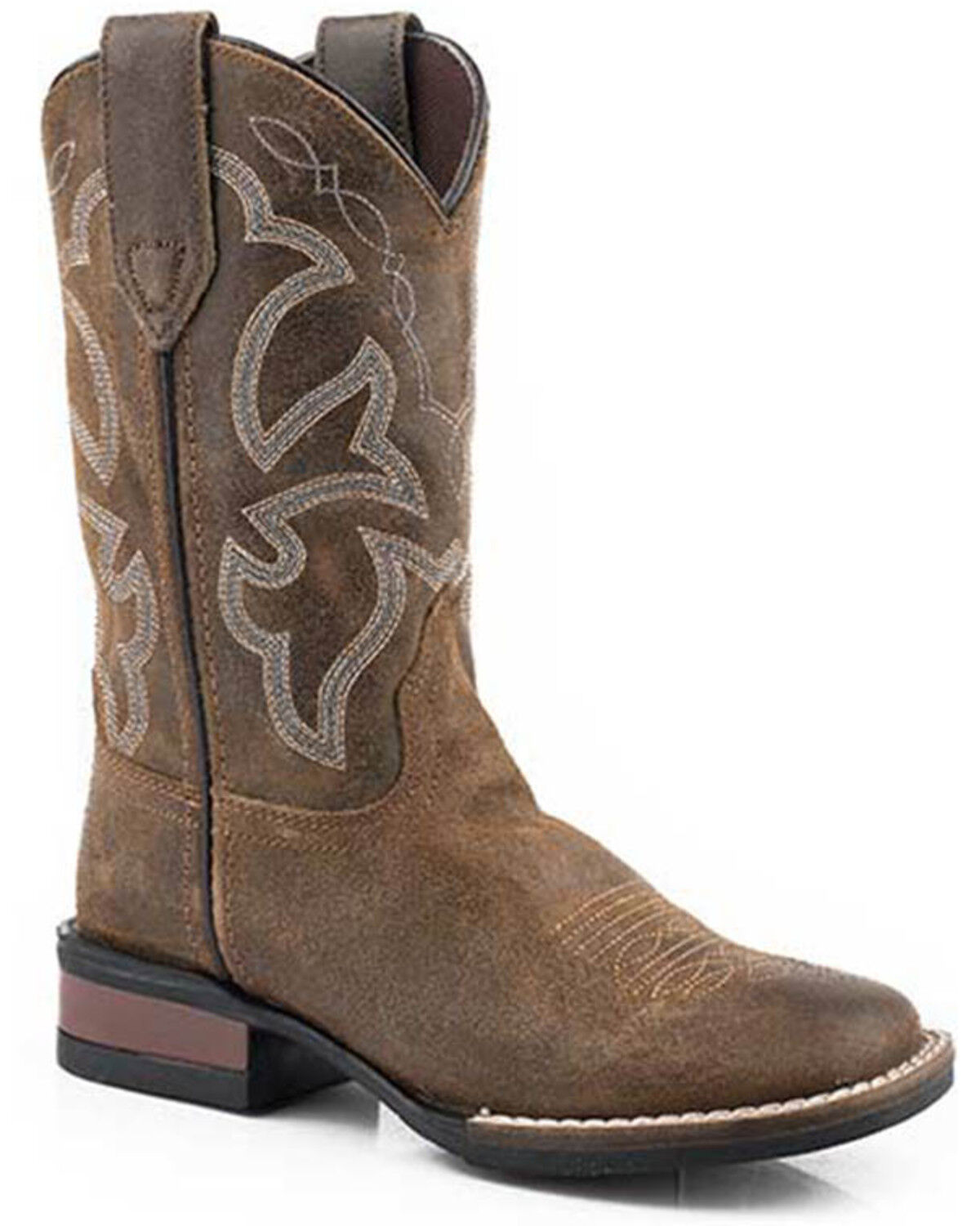 Image #1 - Roper Boys' Monterey Western Boots - Broad Square Toe, Tan, hi-res