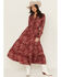 Image #1 - Ariat Women's Sahara Paisley Print Long Sleeve Button-Down Midi Dress, , hi-res