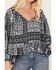 Image #3 - Jen's Pirate Booty Women's Roma Storm Chariot Floral Print Ruffle Top, Black, hi-res
