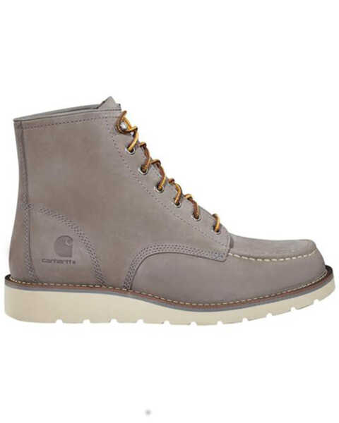 Image #2 - Carhartt Men's 6" Wedge Work Boots - Soft Toe , Grey, hi-res
