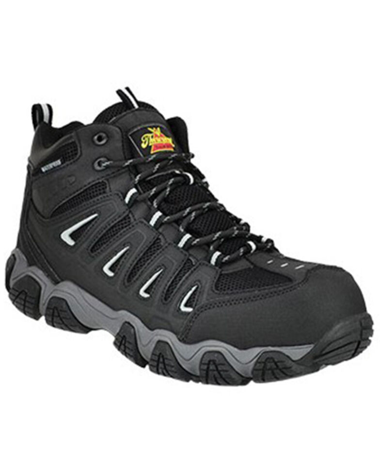Thorogood Men's Waterproof Hiker Work Boot - Composite Toe, Black, hi-res