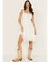 Image #1 - Miss Me Women's Eyelet Tiered Mini Dress, White, hi-res