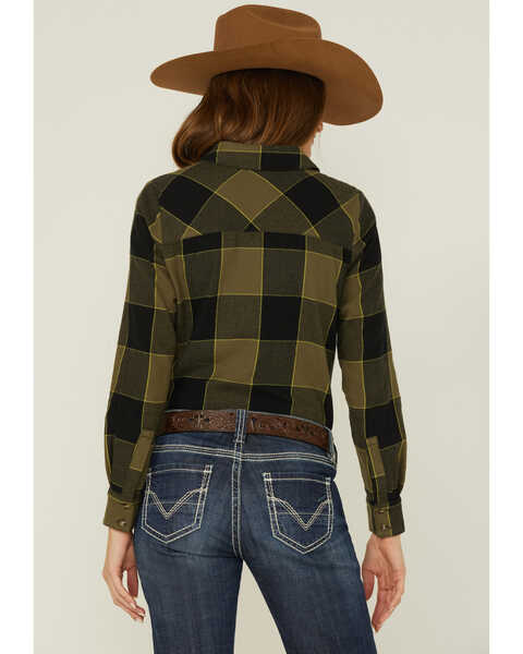Image #3 - Shyanne Women's Plaid Print Boyfriend Western Flannel Shirt, , hi-res