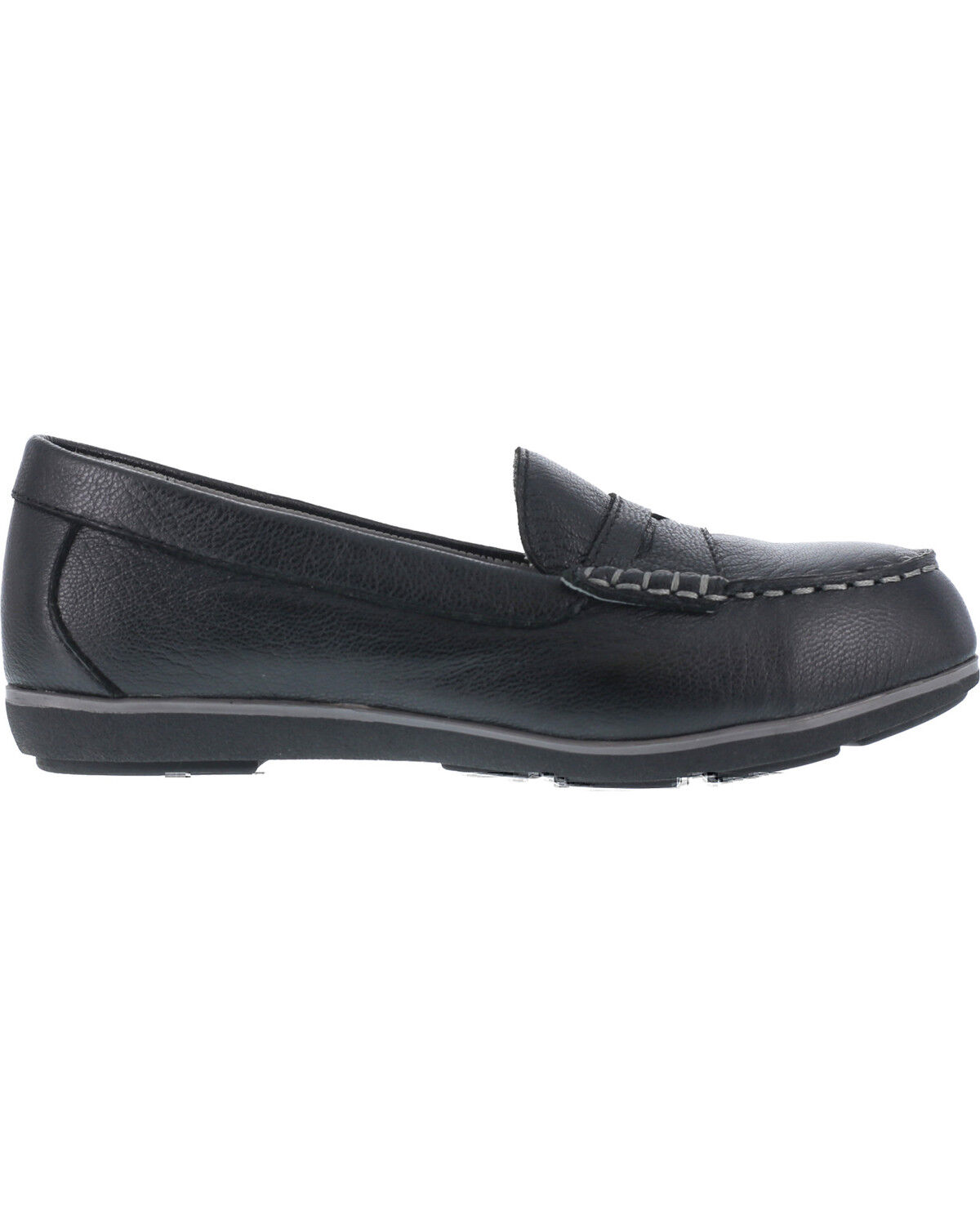 Image #3 - Rockport Women's Top Shore Penny Loafer Shoes - Steel Toe, Black, hi-res