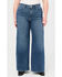 Image #1 - Warp + Weft Women's NCE Dark Wash High Rise Wide Leg Stretch Denim Jeans - Plus, Dark Wash, hi-res