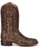 Corral Men's Exotic Alligator Inlay Western Boots - Broad Square Toe, Brown, hi-res