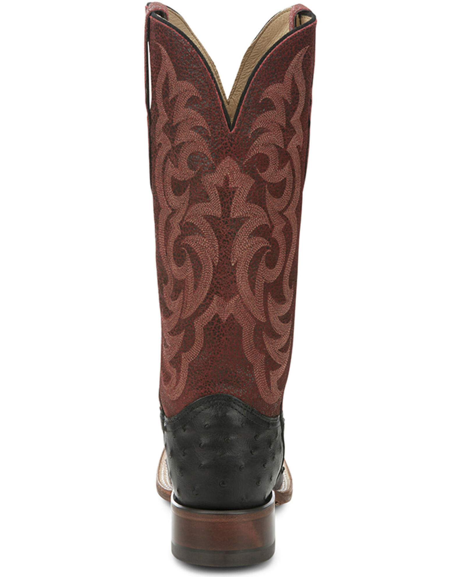 Justin Women s Exotic Full Quill Ostrich Western Boots Broad Square