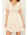 Image #3 - Wild Moss Women's Floral Print Crochet Inset Mini Dress, Cream, hi-res
