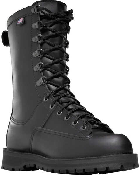 Danner Men's Fort Lewis Uniform Boots - Round Toe, Black, hi-res