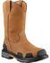 Image #1 - Ariat Men's Overdrive Waterproof Pull On Work Boots - Composite Toe, Dusty Brn, hi-res
