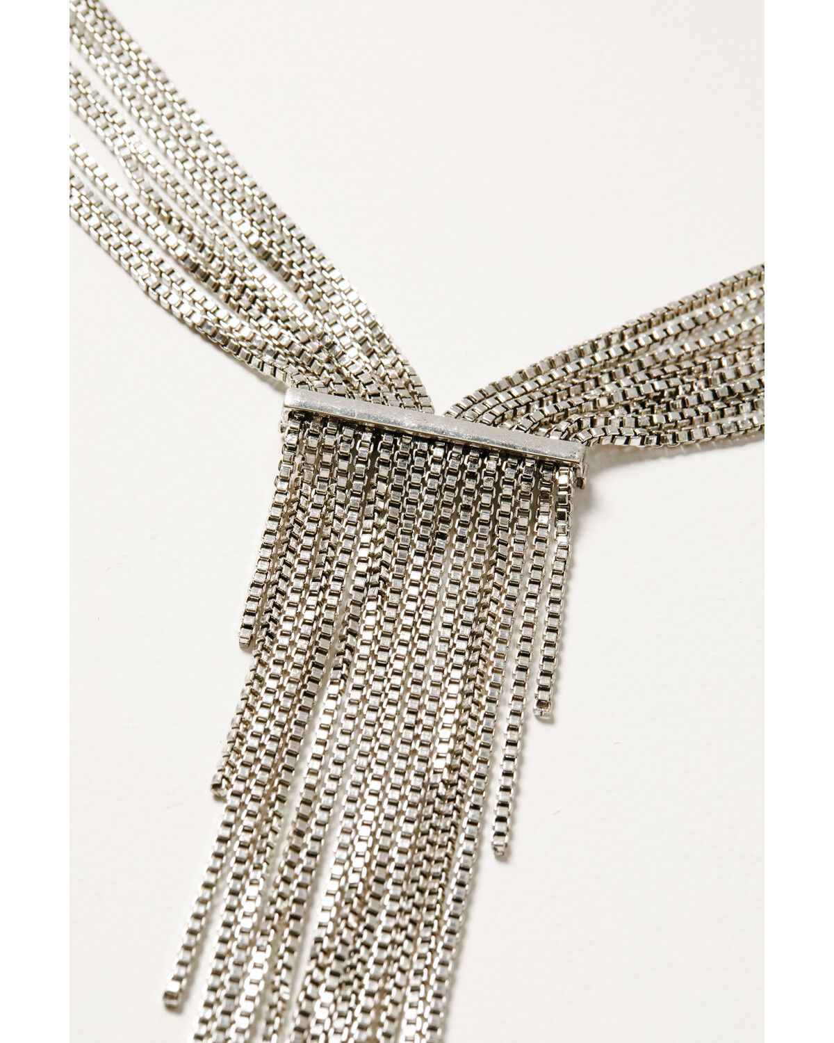 Image #3 - Wonderwest Women's Silver Fringe Statement Necklace, Silver, hi-res