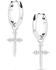 Image #2 - Montana Silversmiths Women's Crystal Devotion Cross Earrings, Silver, hi-res