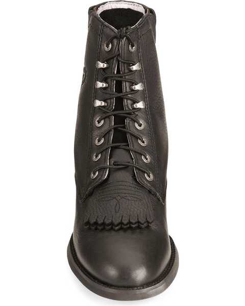 Image #4 - Ariat Women's 6" Lace-Up Heritage II Lacer Boots - Round Toe, Black, hi-res