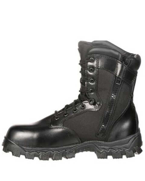Image #10 - Rocky Men's 8" AlphaForce Zipper Waterproof Duty Boots, Black, hi-res