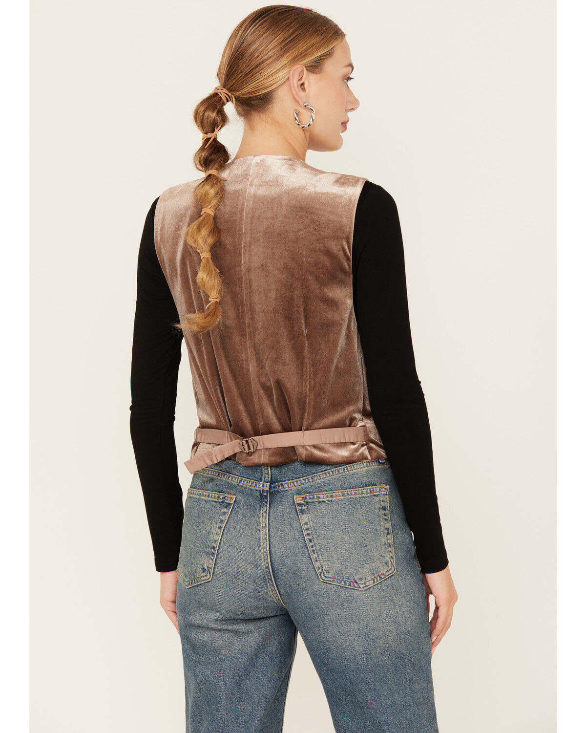 Image #5 - Tasha Polizzi Women's Washed Velvet Larkin Vest, Taupe, hi-res