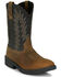 Image #1 - Justin Men's Taskmaker Pull-On Work Boots - Steel Toe, Black, hi-res