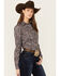 Image #2 - Cinch Women's Paisley Print Long Sleeve Button-Down Western Core Shirt , Grey, hi-res