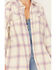 Image #3 - Wrangler Women's Jumbo Plaid Print Long Sleeve Western Snap Shirt, Lavender, hi-res