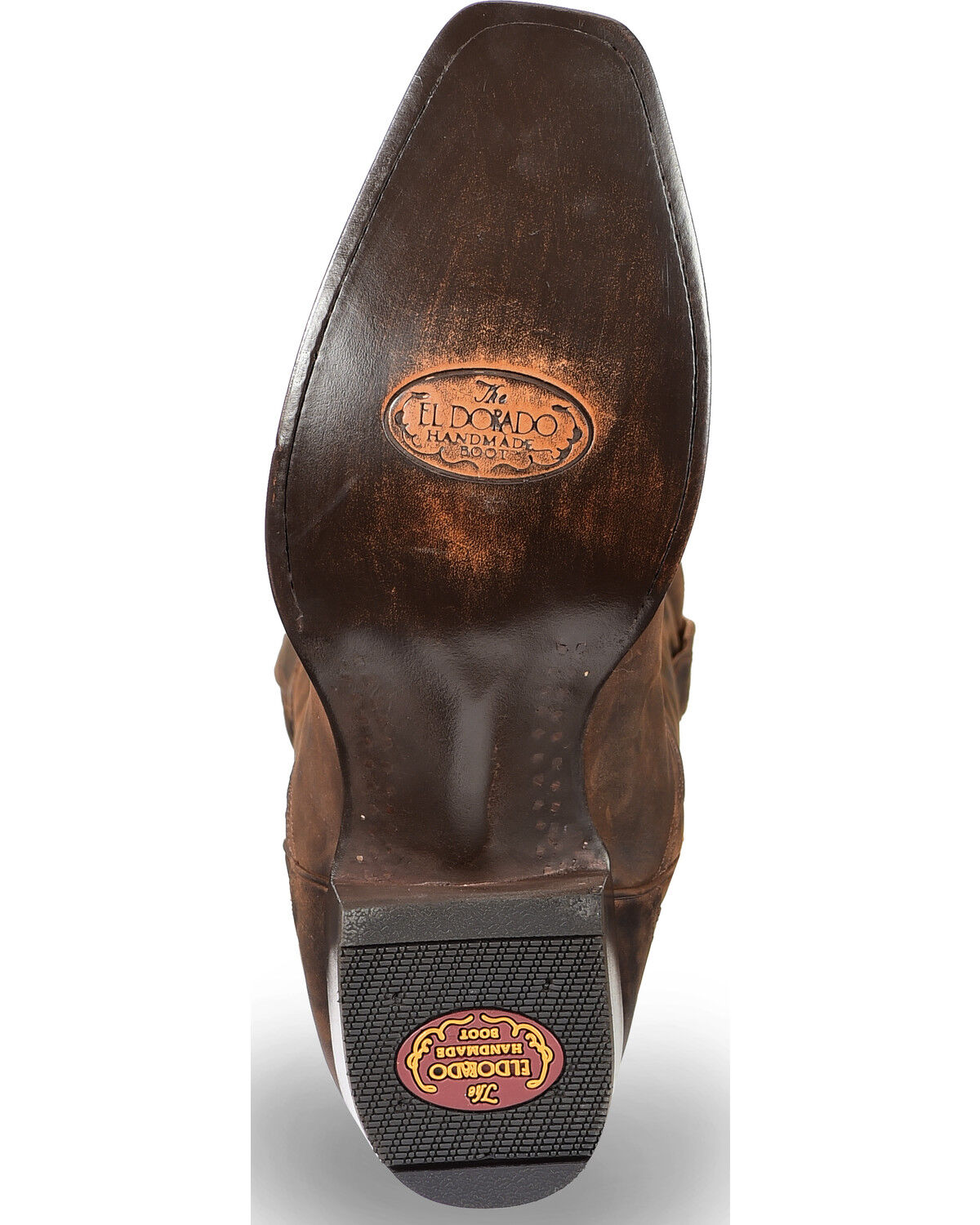 Image #5 - El Dorado Men's Handmade Tan Oiled Roper Boots - Fashion Square Toe, , hi-res