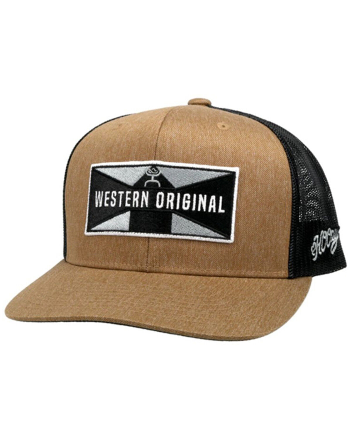 Image #1 - Hooey Men's Holley Embroidered Patch Trucker Cap, Brown, hi-res