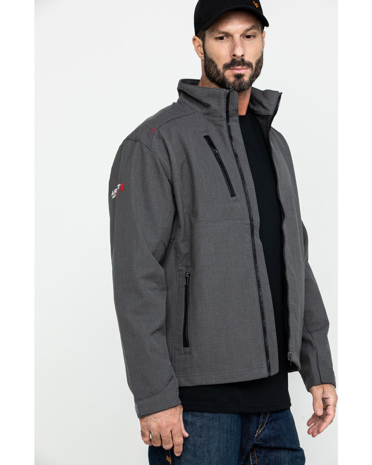 Image #3 - Ariat Men's FR Team Logo Work Jacket, Grey, hi-res